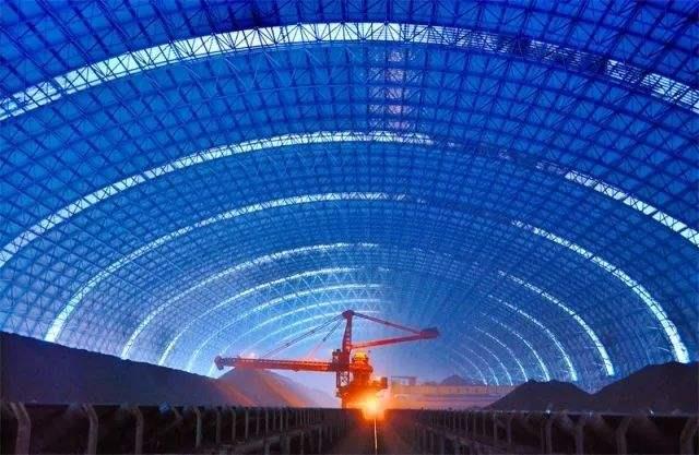 什邡亿优钢构工程师为您解析原料场封闭技术的特点和类型